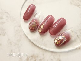 秋冬ネイル/ボルドー