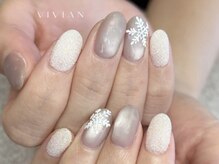 ヴィヴィアン ネイル(Vivian nail)/雪の結晶　ラメ