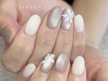 ヴィヴィアン ネイル(Vivian nail)/雪の結晶　ラメ