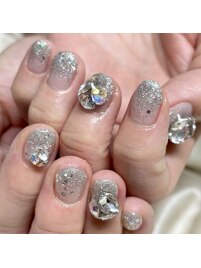 グラデーション☆Vカットネイル