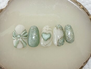 ハートマグネットネイル