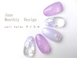 1番人気☆華やかあじさいネイル