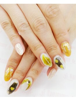 ネイリシャス(NAILICIOUS)/フェザー埋め込みネイル☆
