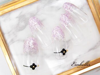 アンベリール 横浜店(Embellir)/(848)シンプルお花ネイル