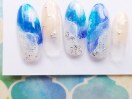 水彩風ニュアンスネイル