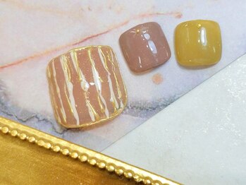 ネイル ラグーン 大泉学園(nail Lagoon)/フット親指定額　ストライプ