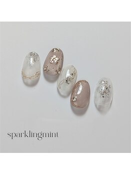 スパークリング ミント 森ノ宮店(sparkling mint)/seri担当　2種の成人式ネイル