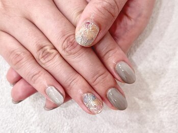 マイマイネイル(maimai nails.)/【001】ミラーフラワー