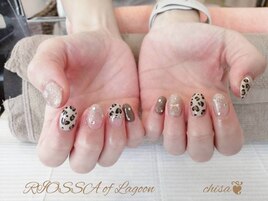 埋め尽くしｘヒョウ柄