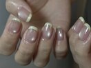 マグネット×フレンチネイル