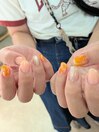 オレンジジャムな夏ネイル♪