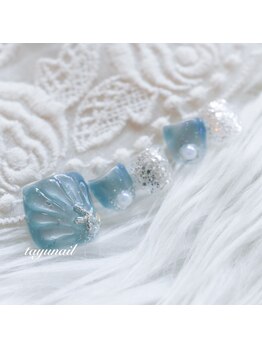 たゆ ネイル(たゆnail)/フットぷっくり貝殻ネイル