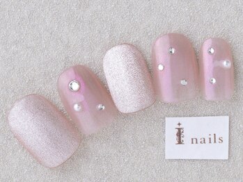 アイネイルズ 三宮店(I nails)/オーロラピンクネイル¥7000