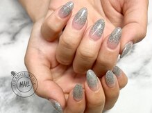 オレンジスティック/ラメ☆スカルプ　シルバー