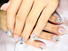 タマ(TAMA)/オーロラキラキラネイル☆