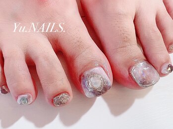 ユーネイルズ 恵比寿(Yu.NAILS.)/フット◎ニュアンス◎オーロラ