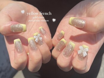 ケリーネイル(kelly nail.)/パステルイエローネイル