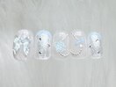 水色カラーラメリボン¥7500