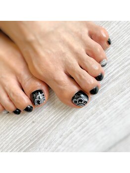 ミミ(mimi)/手書きのレースネイル