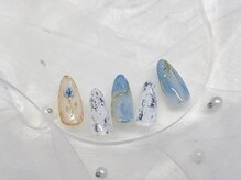 ジョアアンジェ 上本町店(joieange)/ニュアンス　ブルーネイル　