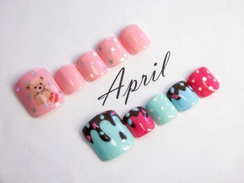 エイプリルプラス(April plus)/FOOT　クマちゃん＆チョコレート