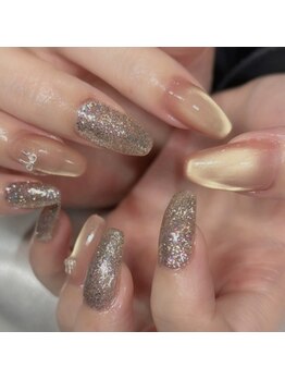 マグネット×ラメ