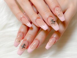 ピンクフレンチ×クロム