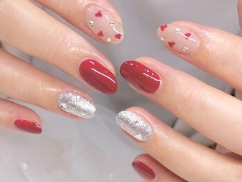 ボルドー☆手書きハート