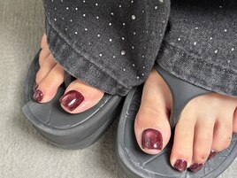 秋フットネイル