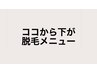 ↓ここから下が脱毛メニューです↓