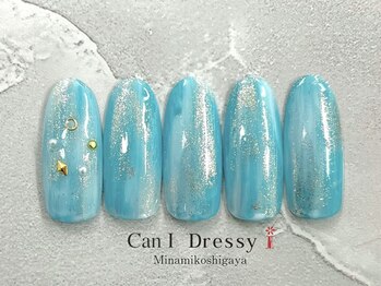 キャンアイドレッシー 南越谷店(Can I Dressy)/ブルーラメネイル