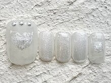 カラ ネイル 中津店(calla nail)/ラメとぷっくりハート