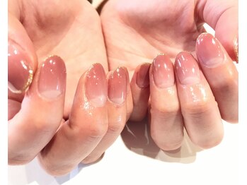 アース コアフュールボーテ 新潟中野山店 (EARTH Coiffure beaute')/グラデーション+ラメライン