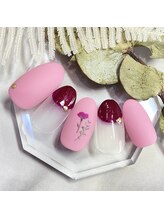 サロンR/マットフラワーネイル