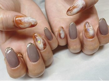 ビューティービースト フォー ネイルアンドアイラッシュ 松浜店(beauty:beast)/カフェオレネイル☆