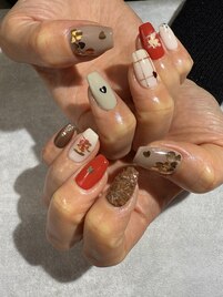 バレンタインネイル