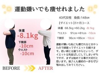 東広島西条整骨院/40代ダイエット実績