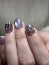 フィルネイル(fil nail)/チェック×ブルーマグネット