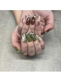 【ジェルネイル】ちぐはぐネイル