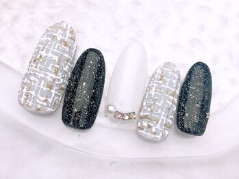 ネイルサロンフォーユー(for u)/ツイードネイル¥7980