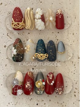 レリーズ ネイル(Lelys nail)/成人式和柄ネイル