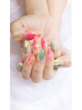 ネイルサロンアンドジュエリー アリュール(ALLURE)/蛍光カラフルネイル★