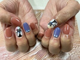 黒猫ネイル