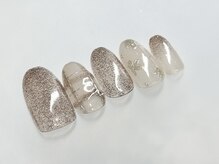 ローズデール アベイユ(ROSEDALE Abeille)/秋色フラワー×チェックネイル