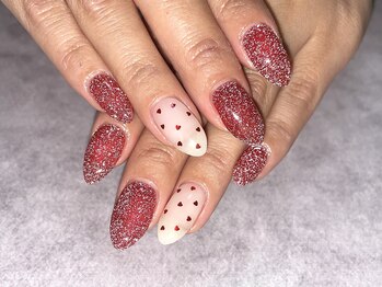 ミルティー(Milty)/Heart hologram & Flash nail