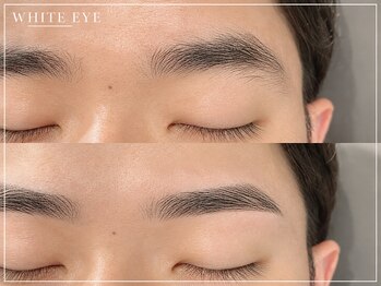 ホワイトアイ 西梅田(WHITE EYE)の写真/メンズは眉毛で印象が変わる!初めての方におすすめの清潔感あふれるサロンで理想の顔へ★