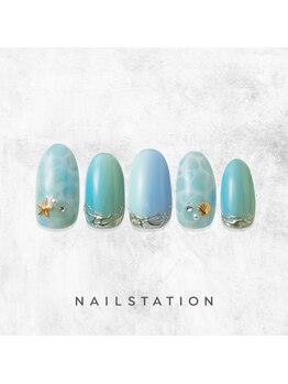 ネイルステーション ルミネ新宿1店(NAIL STATION)/サマーネイル／パラジェル