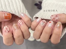 アウロラ 代々木上原(AURORA)/ハートホロチェック花束リボン