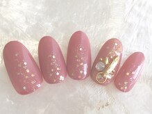 ムーネイル(mou nail)/キラキラ春ネイル