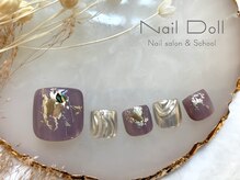 ネイルドール(Nail Doll)/フット　ミラー×パープル